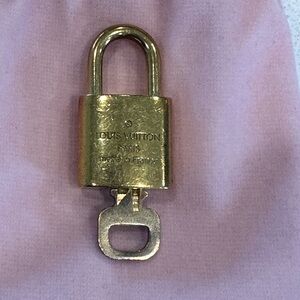 Louis Vuitton Gold Padlock with Key #346